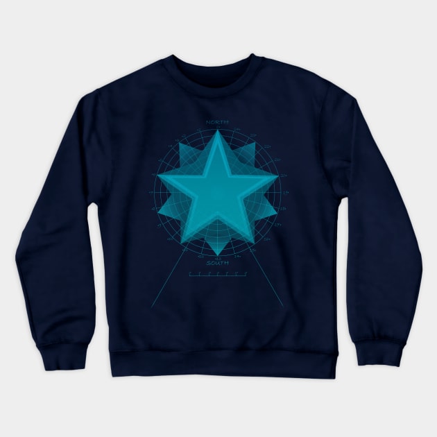 points of the compass Crewneck Sweatshirt by pranata